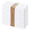 Urban Villa Cloth Napkin Set of 12 Hemstitch Solid White 20×20 Inches Premium Soft Cotton Highly Absorbent Reusable Washable Dinner Table Napkins for Home and Weddings
