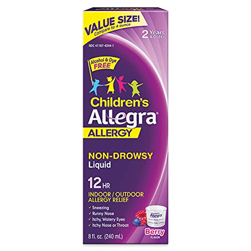 allegra d 12 hour - Allegra Children's Non-Drowsy Antihistamine Liquid 8 oz. 12-Hour Allergy Relief, 30 mg