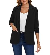 MINTLIMIT Veste Cardigan à Manches Longues En Velours Col Châle Uni Entièrement Doublé Un Bouton Avec Poches Passepoilées Simples Tenue De Travail