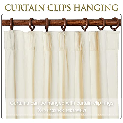 Stangh Extra Long Ivory White Velvet Curtains - Luxury Room Darkening Window Curtains Backdrops For Party, Privacy Protect Sliding Door Curtains For Living Room, W52 X L108, 2 Panels #TOP2