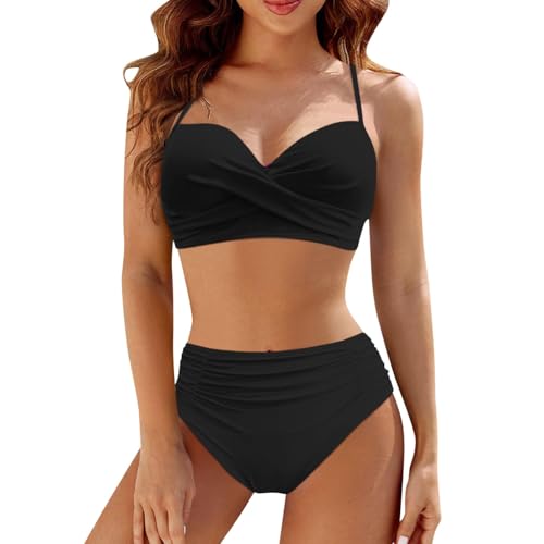 Ensemble bikini haut pour femme maillot de bain chic coupe haute