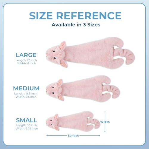Image of Best Pet Supplies Squeaky Dog Toys with Soft Durable Fabric for Small, Medium and Large Pets Interactive Toy for Indoor Play, Supports Active Biting and Play - Pig, Medium