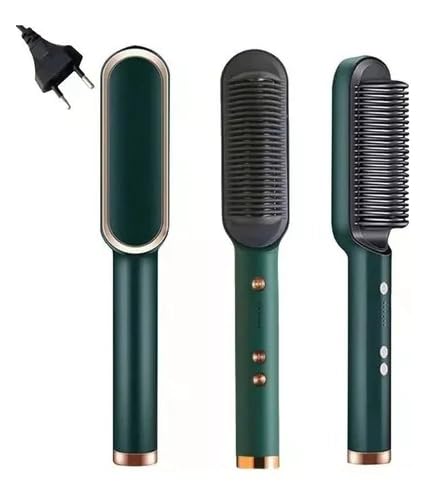 Escova Alisadora Bivolt 5 em 1, Hidrata, Anti-frizz, Alisa, Modela e Alinha