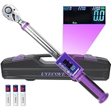 Digital Torque Wrench 1/2 Drive, 8.1-147.5 FT-LB/11-200N.M 2% High Accuracy Digital Torque Wrench, With Vibration, Buzzer and LED Alert
