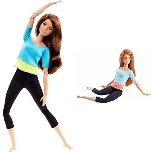 Barbie Made to Move Barbie Doll, Blue Top and Made to Move Barbie Doll Bundle
