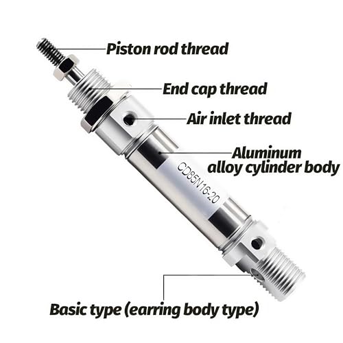 Micro-vérin pneumatique SMC C85N25 double effet à tige simple course 5mm - 4