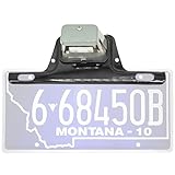 Lumitronics Heavy-Duty Trailer License Plate Bracket, Rustproof Steel Mount with Drainage Holes, Universal Fit for Trucks, RVs, Boats, and Utility Trailers (Gray)