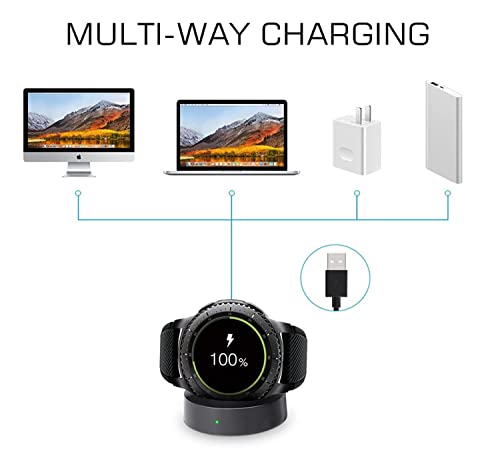 Image of SKEIDO Wireless Fast charger compatible with Samsung Gear S3 Classical Frontier Portable Charging Dock Samsung Gear S3 /S2 Charge Dock