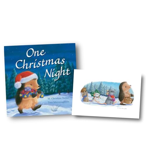 Board Book and Print Gift Set "One Christmas Night" Board Book with