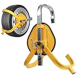 AUTOXBERT Upgraded Wheel Boot Lock for Trailer, 1 Pack 13'-17' Heavy-Duty Anti Theft Tire Wheel Lock Clamp, Adjustable Trailer Boot Lock for RV Trailers, Cars, Trucks, SUVs