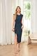 Jiraewh Damen Sommerkleid ärmelloses Twist Enges Bodycon Bleistiftkleid Figurbetontes Elegantes Hochzeitsgast Midi Wickel Kleider mit Schlitz（6021-MB-L）