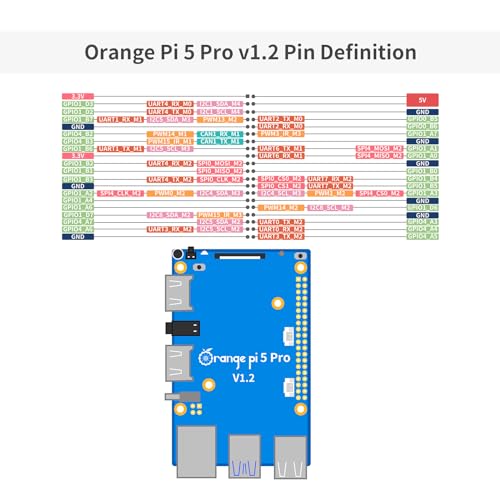 Image of Generic Orange Pi 5 Pro 4GB LPDDR5 8 Core 64 Bit RK3588S Single Board Computer, 8K Video Decoding 2.4GHz Frequency WiFi Bluetooth Open Source Board Run Orange Pi OS, Android, Debian, Ubuntu