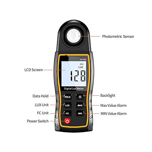 Luxmètre digital portable jusqu'à 200000Lux pour mesure de précision