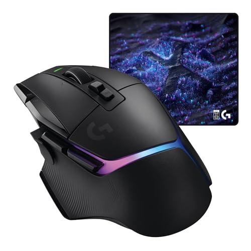 Image of Logitech G502 X PLUS LIGHTSPEED Wireless RGB Gaming Mouse and G640 SE Large Cloth Gaming Mouse Pad (460 x 400 x 3 mm) - Black