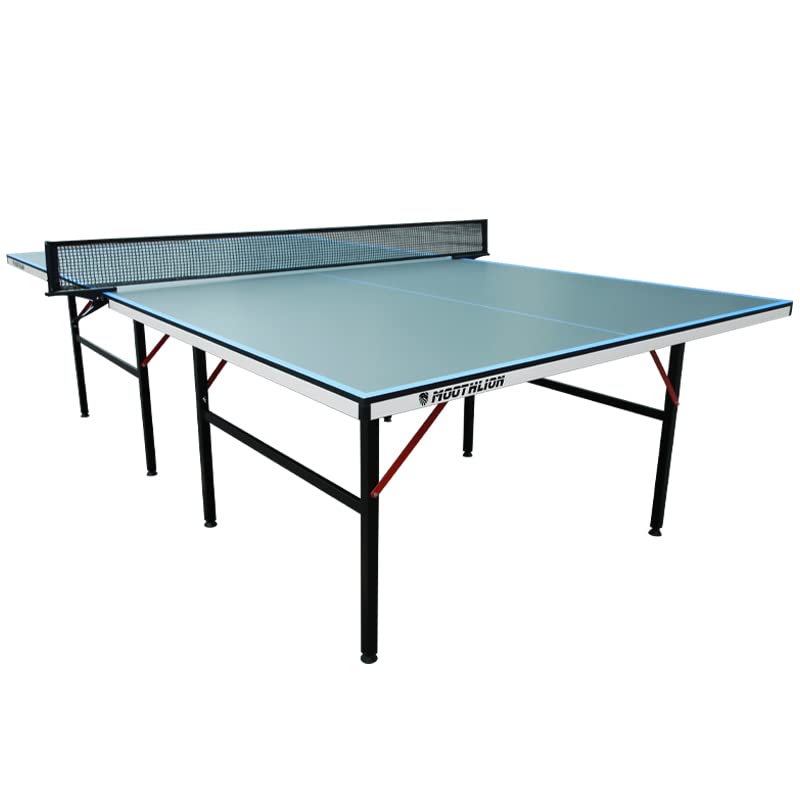 MOOTHLION 12mm MDF Table Tennis Table with Quick Clamp Ping Pong Net and Post Set Easy Assembly Ping Pong Table