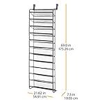 Whitmor 36 Pair Over-The-Door Rack-Gunmetal Gray Shoe Organizer - Image 5