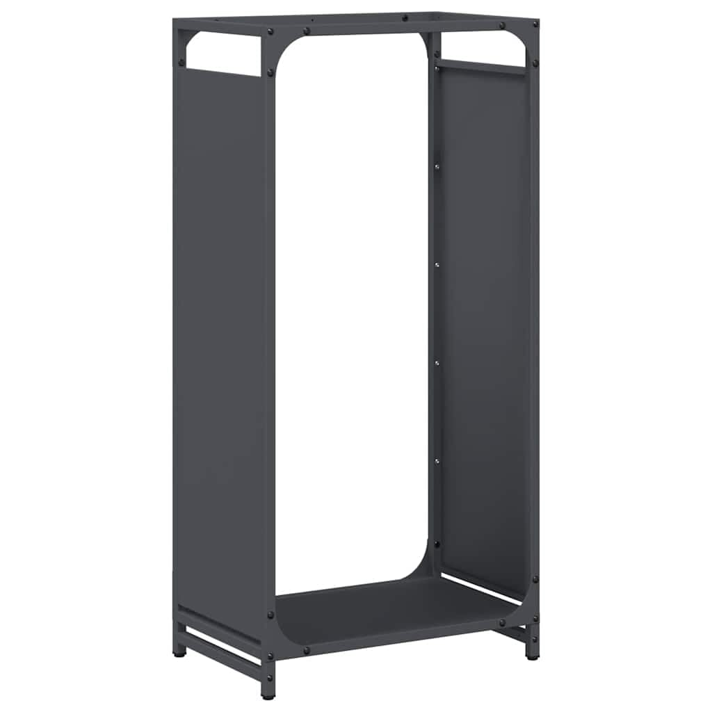 Genérico Leñero Antracita 44x28x90 cm Acero Laminado en frío,Casa y jardín,Accesorios para hornos de leña y chimeneas,Bolsas y Soportes de leña-864209