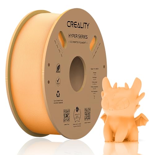 Image of Official Creality Hyper PLA Filament 1.75mm, High Speed PLA 30-600mm /s Rapid 3D Printer Filament, Dimensional Accuracy + /-0.02mm, Fit Most FDM 3D Printers, 1KG(2.2lbs) Spool Peach Fuzz