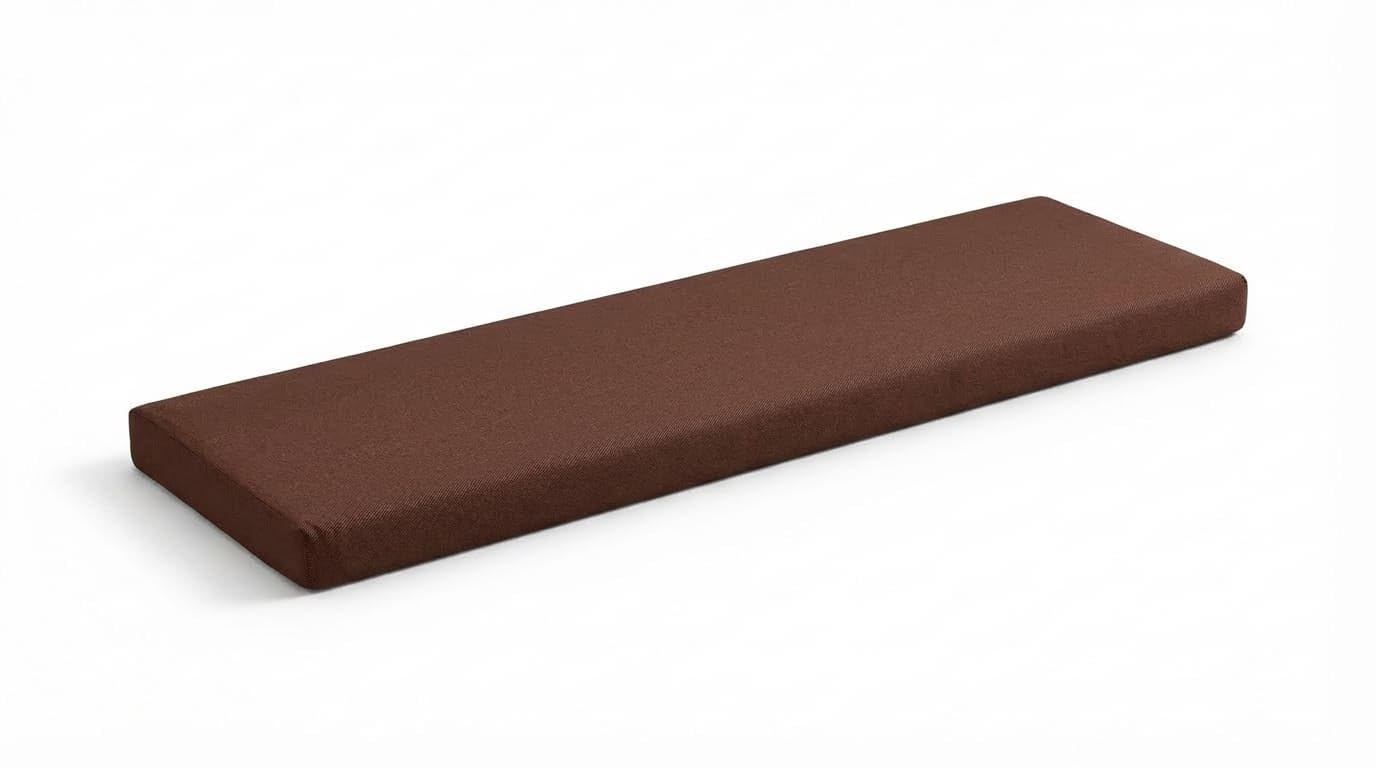 DreamLayer Waterproof Bench Cushion Seat Pad for Dining, Window & Garden Benches – Comfortable, Durable Seat Cushion for Indoor & Outdoor Use | UK-Made (Chocolate Brown, 4-Seater Bench 170 x 51 x 5cm) — image 1