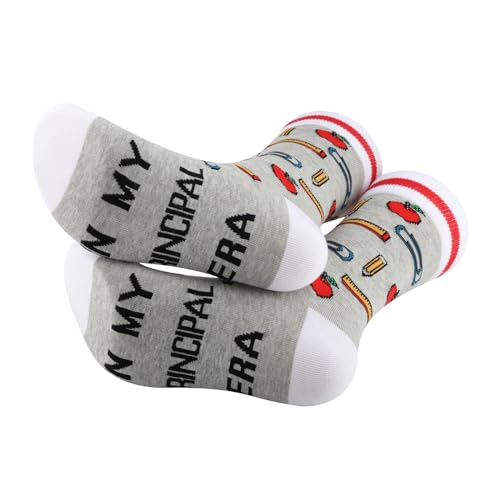 PXTIDY 2 Pairs School Principal Sock School Principal Assistant Gift Appreciation Socks3