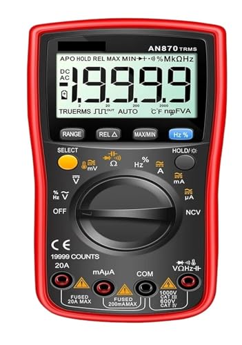 Multimètre numérique AN870 rouge haute précision 19999 points AC/DC