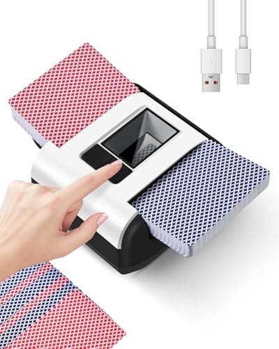 QUICARD Geräuscharmer und wiederaufladbarer Kartenmischer für...