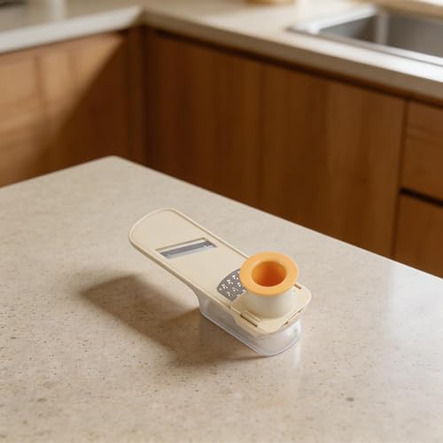 Cortador de Ajo 3 en 1 con Contenedor ABS Blanco miniatura 1