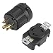 30 Amp, 250 Volt, 3 Pin NEMA L6-30P Male Plug & L6-30R Female Receptacle Twist Lock Plug, Electrical Locking Plug Socket