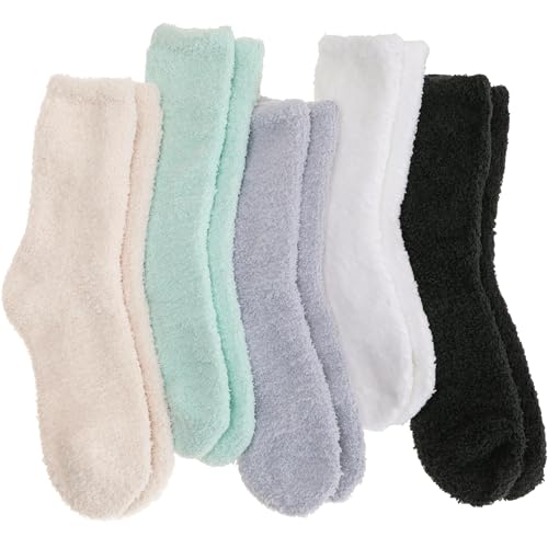 Image of Fuzzy Socks Fluffy Thick Warm Winter Soft Cozy Plush Sleep Home Fleece Cabin Soft House Socks for Women Men