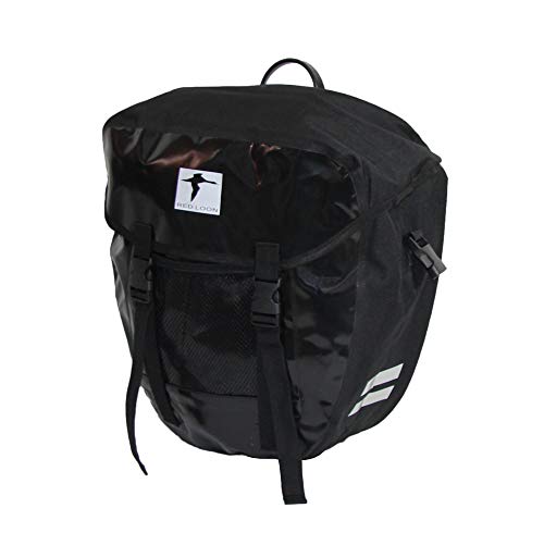Red Loon Packtasche Gepäckträgertasche Fahrradtasche LKW Plane wasserdicht, Farbe:Schwarz