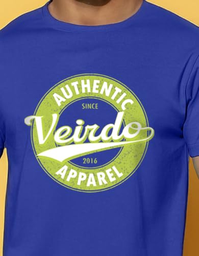 Image of Veirdo Men's T-Shirt Regular Fit Round Neck Pure Cotton Half Sleeve Graphics Printed T-Shirt Different Size Range S to 2XL