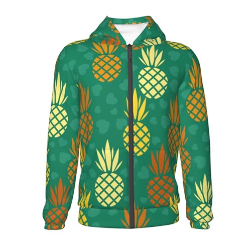 Pineapples1 Kid Hoodies Boys Zip Up Sweatshirts Girls Pullover with Pocket2