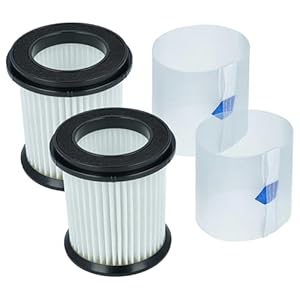vhbw 2x Filter compatible with Inse S6P, S6T, S6, N5S, S6 PLUS Vacuum Cleaner - HEPA filter Black White