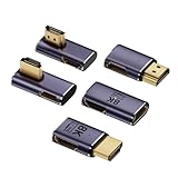 MysRuida 8K@60Hz UHD HDMI 2.1 Extension Adapter 5 Pack, 3D 48Gbps Bidirectional Coupler, Male Female Extender Connector for Xbox PS4/PS5 HDTV Monitors Projectors, Dynamic HDR, Compatible With 4K@120Hz
