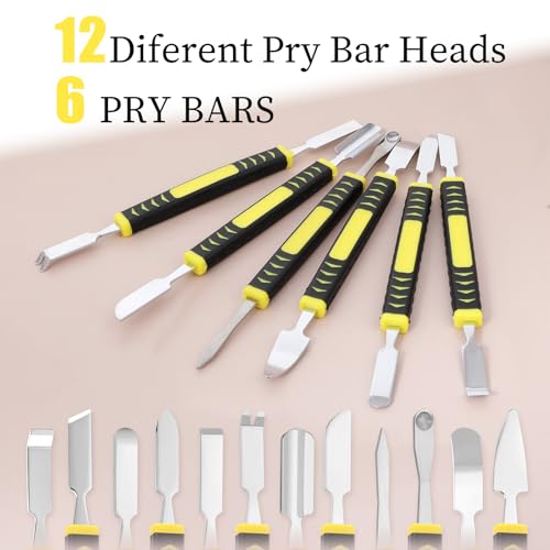 6 Stücke Metall Brecheisen Set Elektronik Reparaturwerkzeug Set Doppelkopf DemontageWerkzeug für Tablets, Laptops, Mobiltelefone