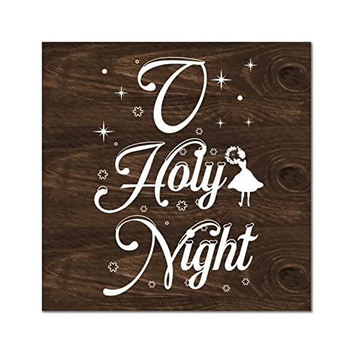Plaque bois O Holy Night tableau de décoration pour pendaison de crémaillère