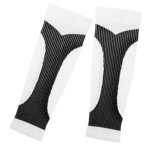 WOFASHPURET 2Pcs Breathable Calf Compression Sleeves for Sports Elastic Sports Socks for Running Hiking Football Training Lightweight Comfortable Durable Calf Protectors