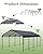 Patiowell 12'x20' Metal Carport, Heavy Duty Carport Canopy with Reinforced Frame and Galvanized Steel Roof, All-Weather Outdoor Car Shelter for Car, Truck, Boat and Tractor, Black