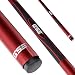 GSE Games & Sports Expert 58" 2-Piece Fiberglass Graphite Composite Billiard/Pool Cue Stick(4 Colors, 18-21oz.) (Red - 18oz)