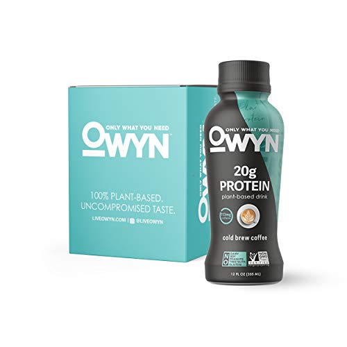 OWYN - 100% Vegan Plant-Based Protein Shakes | Cold Brew, 12 Fl Oz (Pack of 4) | Dairy-Free, Gluten-Free, Soy-Free, Tree Nut-Free, Egg-Free, Allergy-Free, Vegetarian