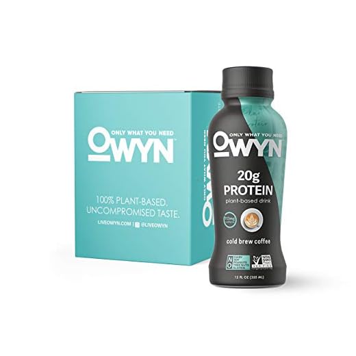 OWYN - 100% Vegan Plant-Based Protein Shakes | Cold Brew, 12 Fl Oz (Pack of 4) | Dairy-Free, Gluten-Free, Soy-Free, Tree Nut-Free, Egg-Free, Allergy-Free, Vegetarian