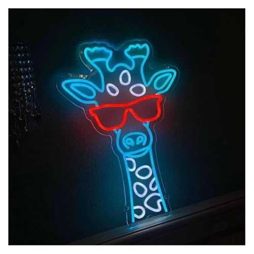 Lampe néon Girafe fun pour créer une ambiance pop dans un salon