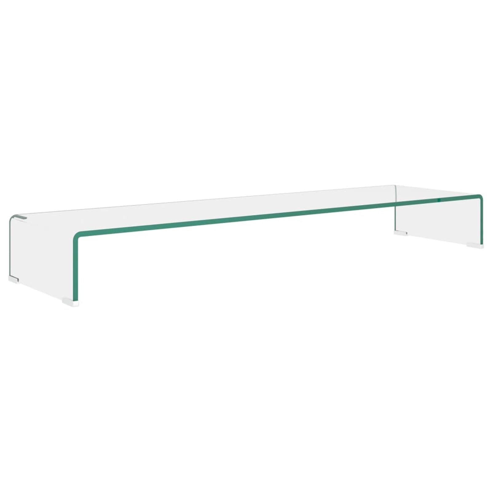 Stojak na telewizor/podnośnik monitora, stojak na ekran komputera, stojak na monitor biurko, akcesoria biurowe, akcesoria biurkowe, podstawa monitora, przezroczyste szkło 110 x 30 x 13 cm