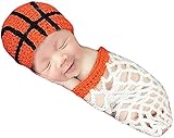 Newborn Baby Photography Props Costume Crochet Basketball Hat Net Newborn Boy Girl Photo Shoot Outfit