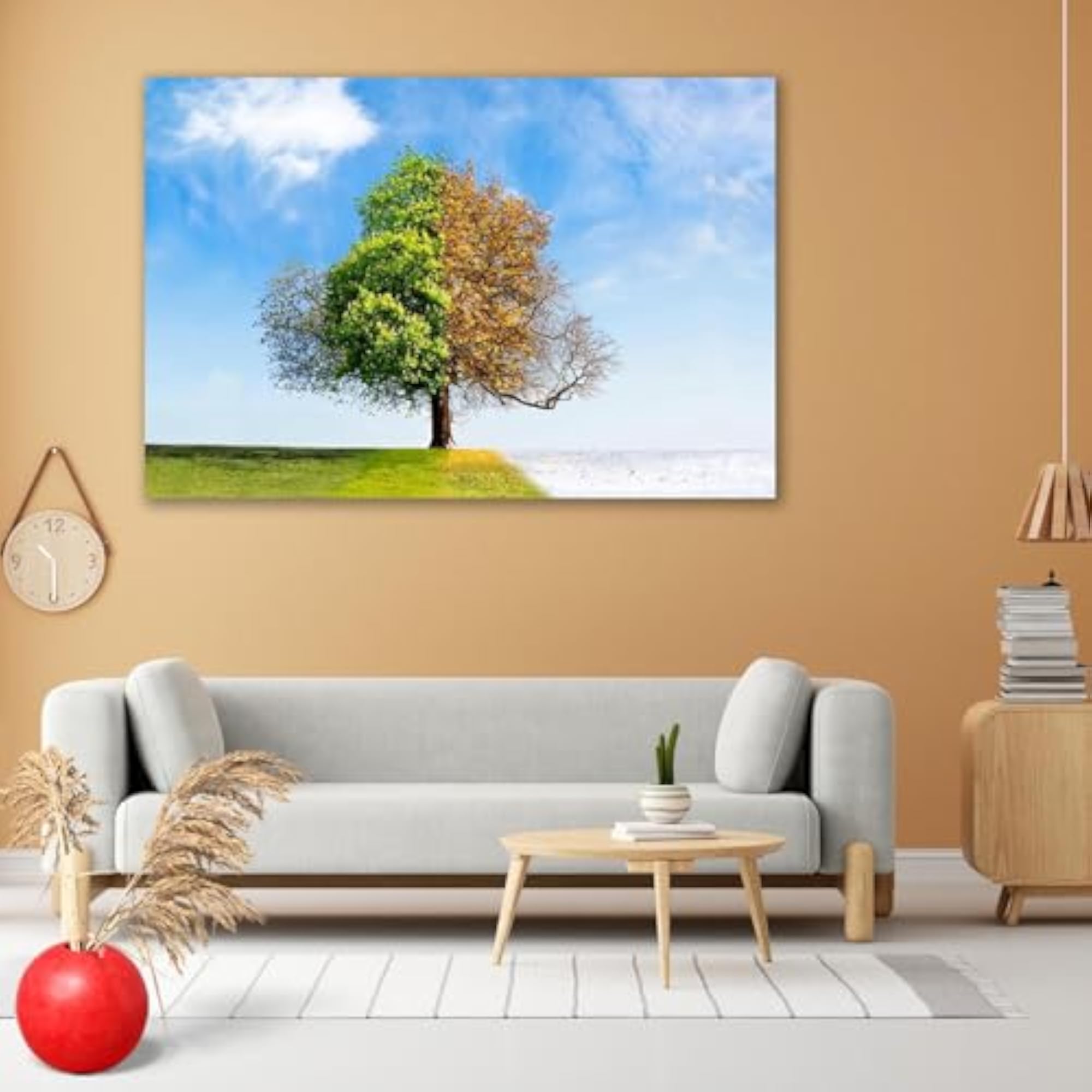 Four Seasons Tree Concept Peel & Stick Vinyl Wall Sticker