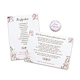 FEENSTAUB Taufpatin fragen Karte mit Button, Willst du meine Taufpatin sein, Geschenk für Patentante, Dankeschön zur Taufe, Patengeschenk, Patentante Geschenk, Taufpaten fragen, Beste Taufpatin