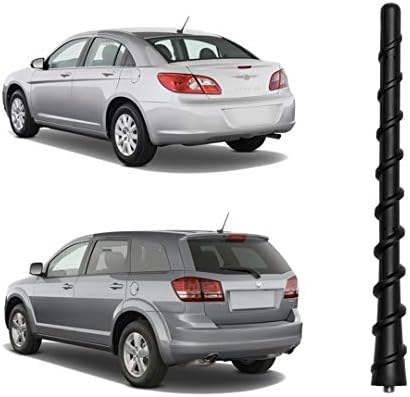 7 inch Spiral Radio ROOF Antenna MAST for 2007 2008 2009 2010 Fits for Chrysler Sebring 300, Dodge Avenger Charger Magnum Nitro Journey, Jeep Compass Direct Replacement Short Thread Screw Type