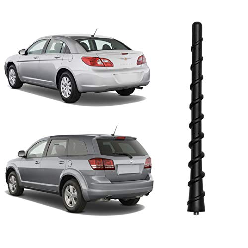 7 inch Spiral Radio ROOF Antenna MAST for 2007 2008 2009 2010 Fits for Chrysler Sebring 300, Dodge Avenger Charger Magnum Nitro Journey, Jeep Compass Direct Replacement Short Thread Screw Type by AMFRNE - Used condition - CA$18.13