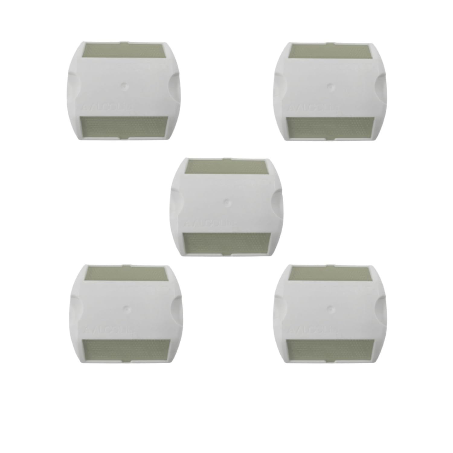 5 Pack Road Reflectors Reflective Pavement Marker, Road Driveway Reflectors, Street Pavement & Asphalt Stud Markers for Speed Bumps Sidewalks Pedestrian Crossings Freeways and Driveways