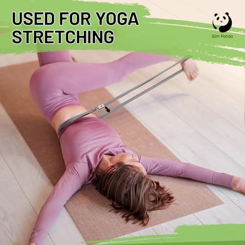 Slim Panda Yoga Strap for Stretching,Cotton Yoga Strap with Adjustable D-Ring Buckle,Non-Elastic Yoga Belt for Pilates,Gym Workouts,Physical Therapy,Improve Flexibility by Slim Panda - Image 5
